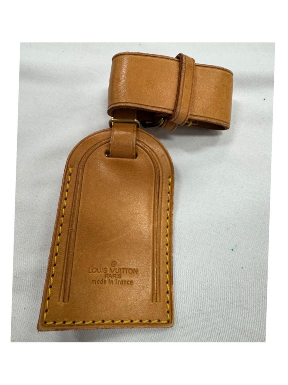 Authentic Louis Vuitton Vachetta luggage tag